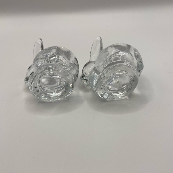 VINTAGE mini crystal bunny candlestick holders. Possibly Biedermann crystal. 2 - Picture 5 of 7